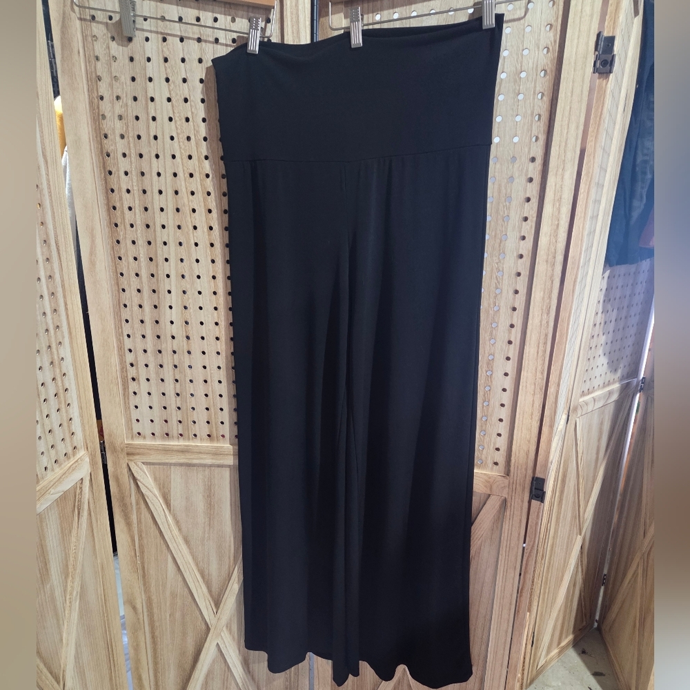 Elegant Black Women's Wide Leg Pants